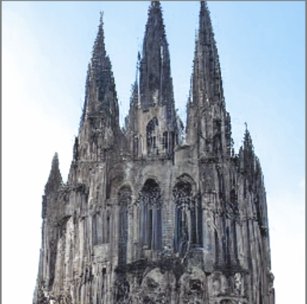 Gothic cathedral with tall spires